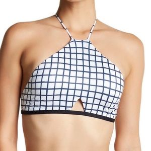 Tavik Rylan Grid High Neck Bikini Top Sz XS